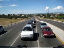 Typical traffic on Zia Road